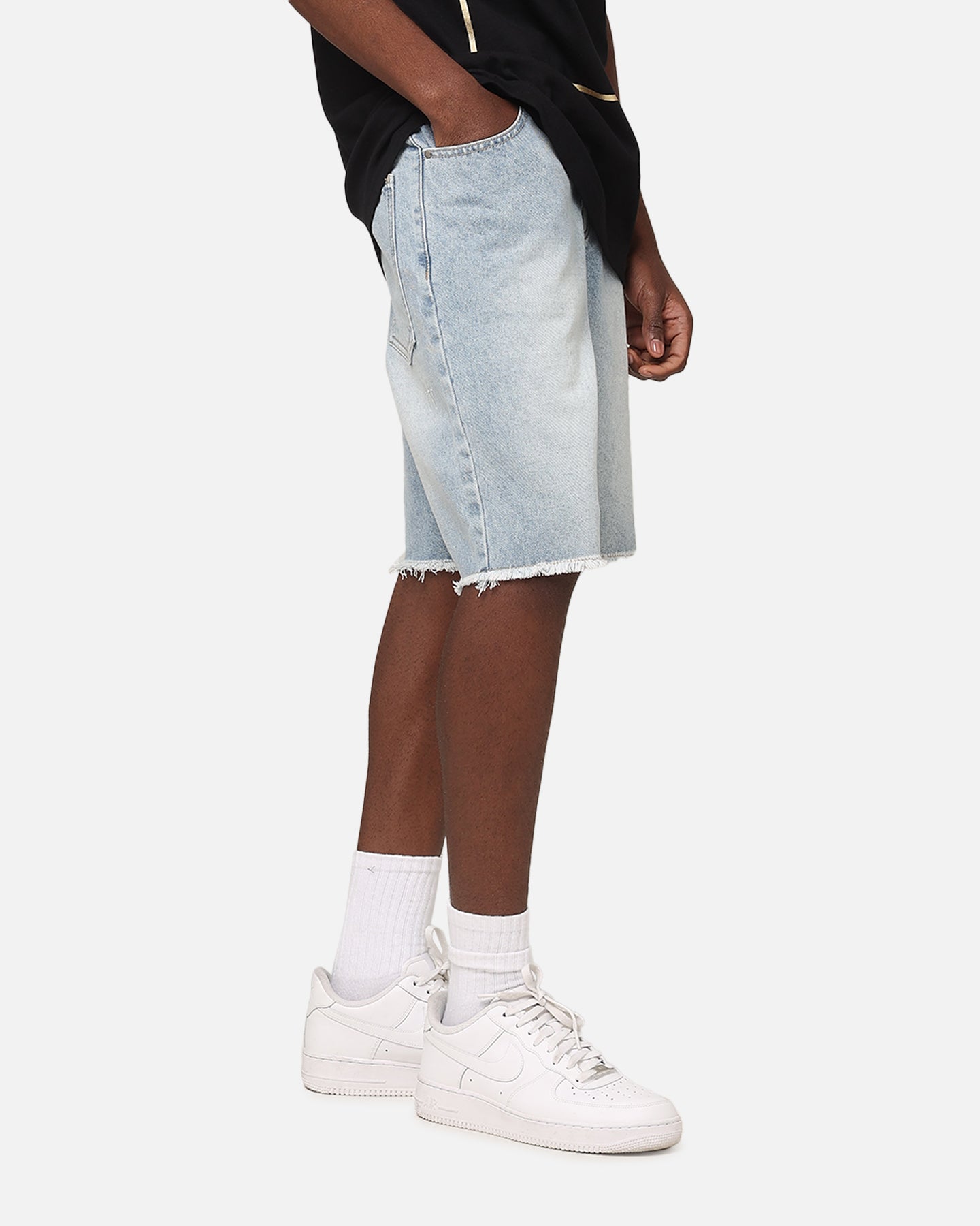 Saint Morta Baggy Denim Shorts Superwash Blue