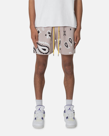 MNML Paisley Knit Shorts Taupe
