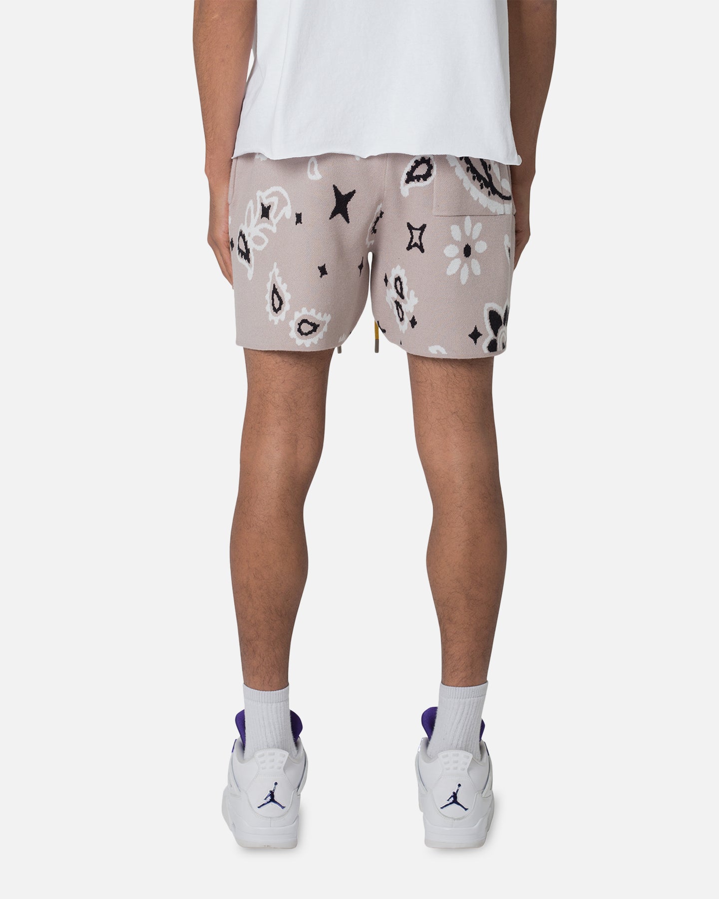 MNML Paisley Knit Shorts Taupe