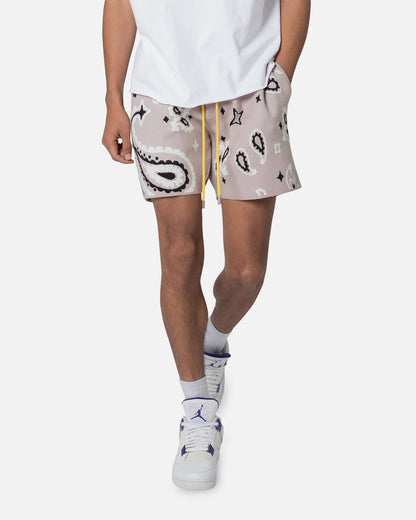 MNML Paisley Knit Shorts Taupe