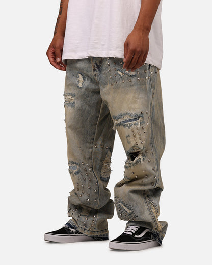MNML Ultra Baggy Emo Denim Jeans Blue