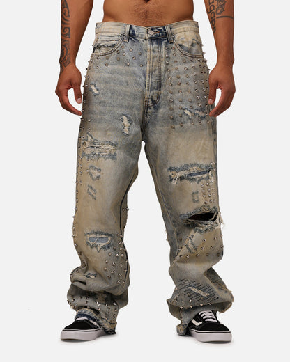 MNML Ultra Baggy Emo Denim Jeans Blue