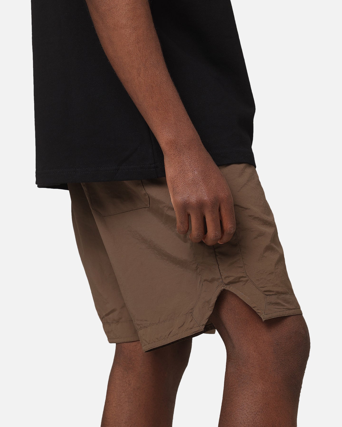 Saint Morta Gothic Nylon Shorts Chocolate