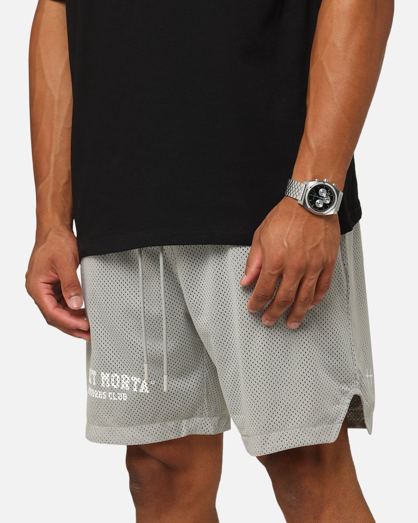 Saint Morta Members Club Mesh Shorts Light Grey