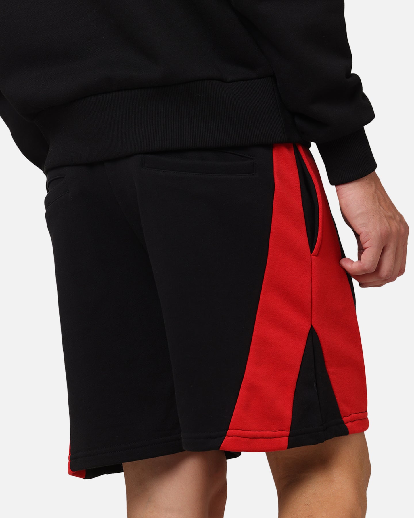 Carre Panelled Shorts Black/Red