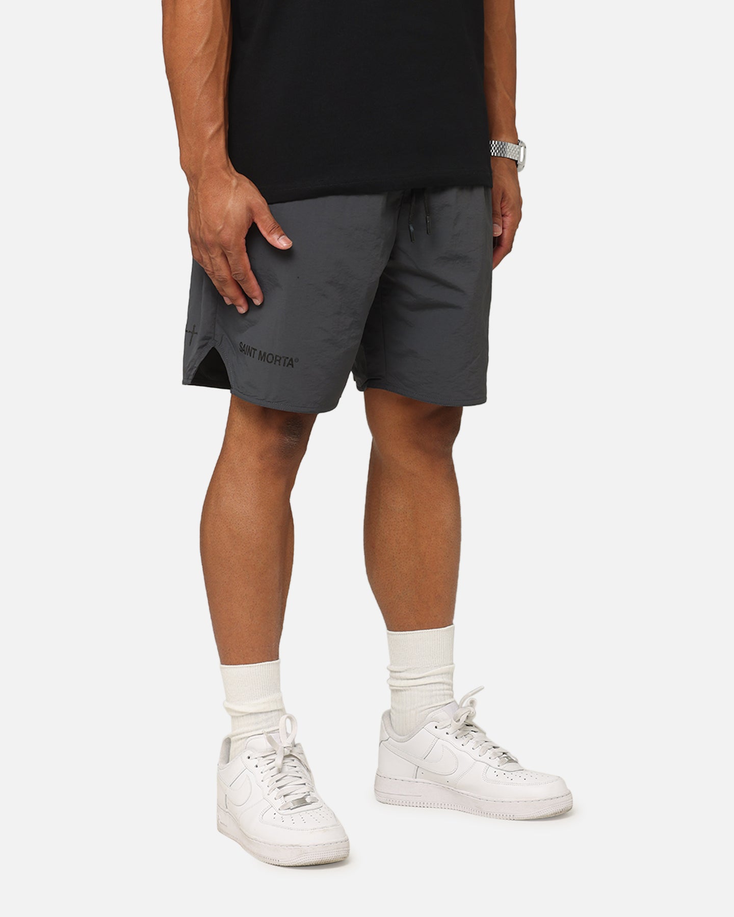 Saint Morta Official Nylon Shorts Dark Grey