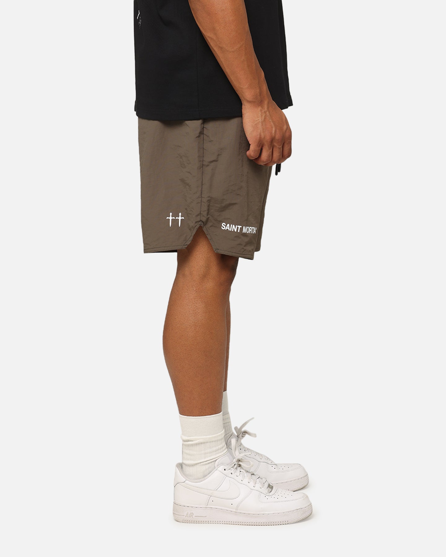 Saint Morta Official Nylon Shorts Dark Brown