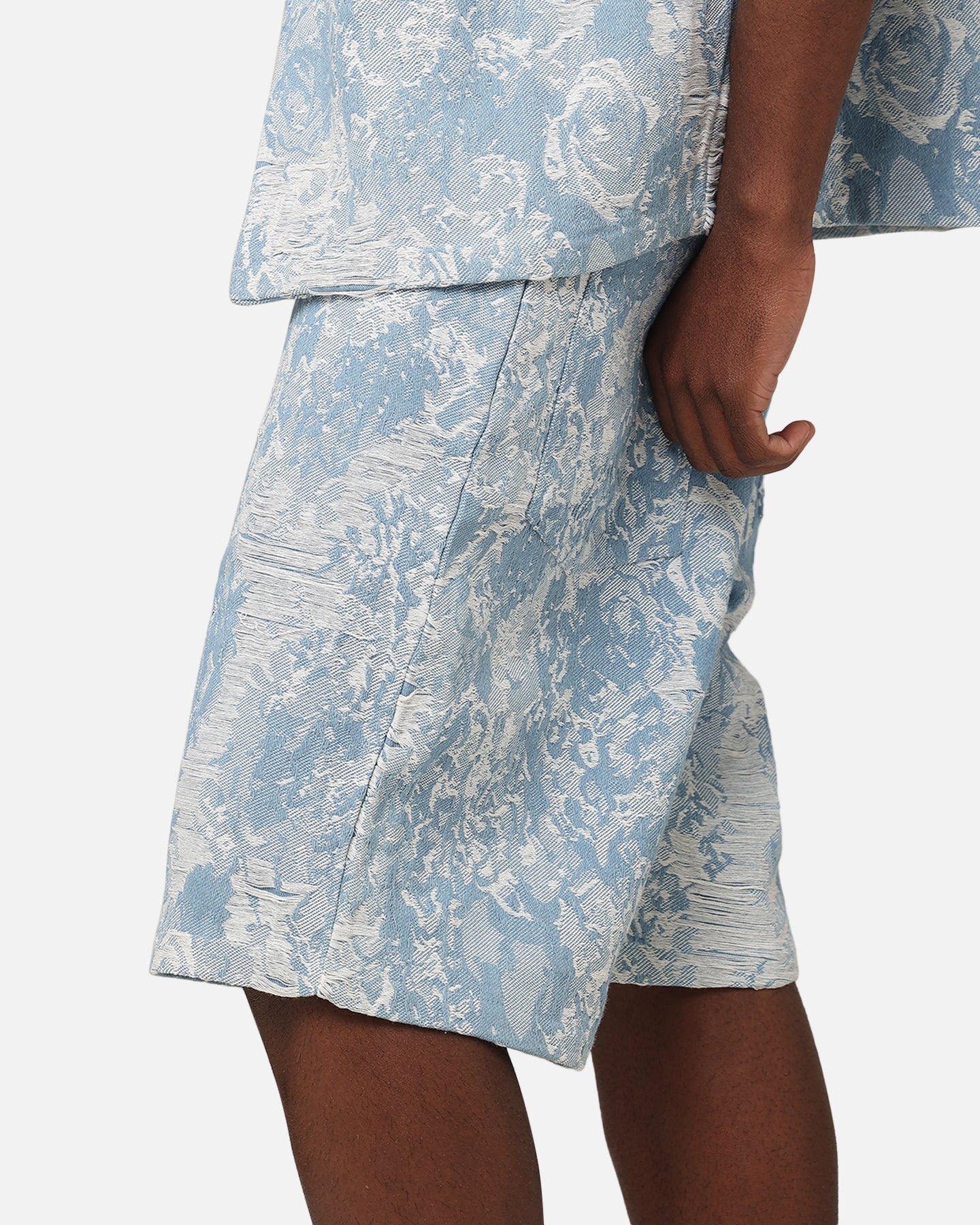 XXIII Denim Jacquard Shorts Pacific Blue