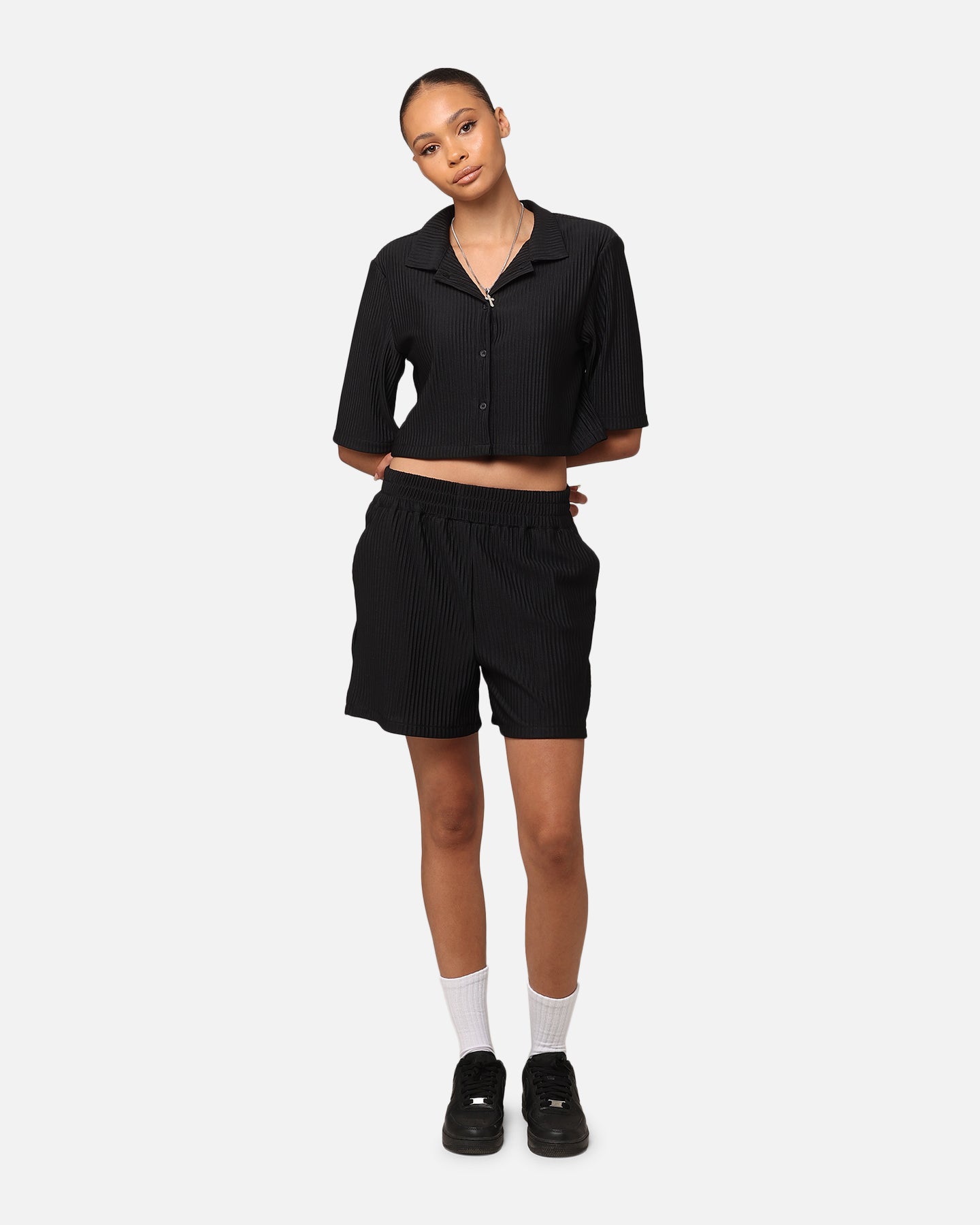 XXIII Women's Pleated Shorts Black