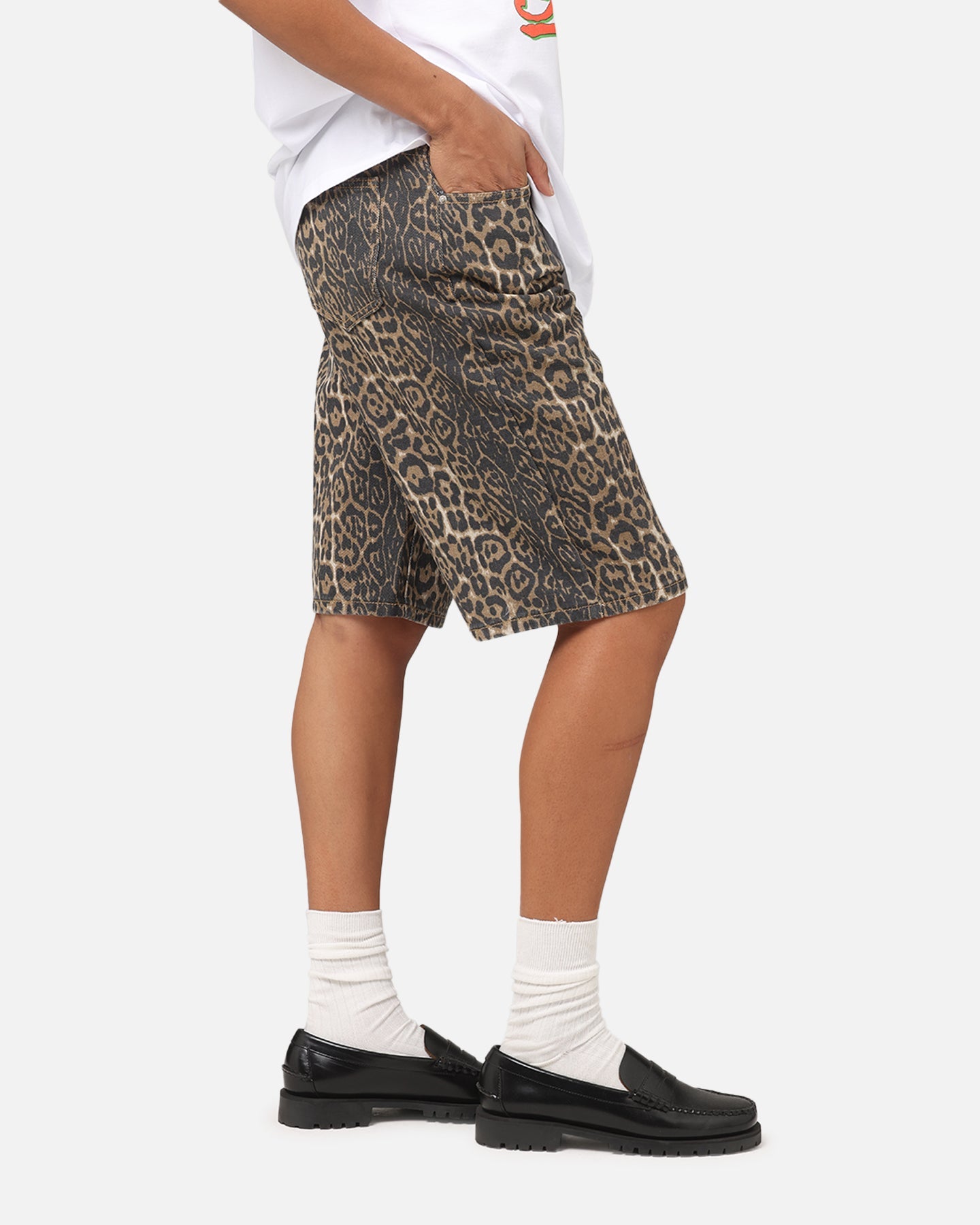XXIII Women's Leopard Wide Leg Jorts Leopard