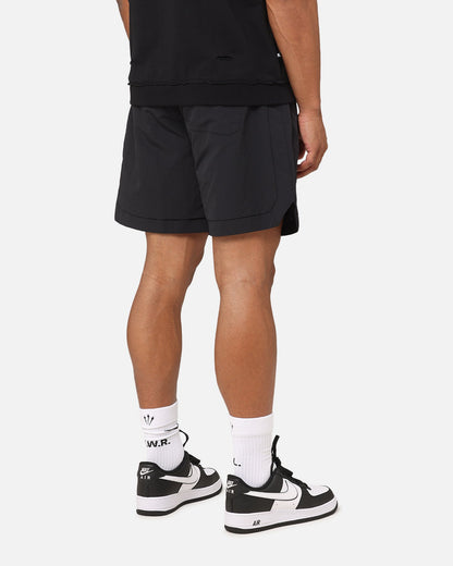 Saint Morta Gothic Monogram Nylon Shorts Black