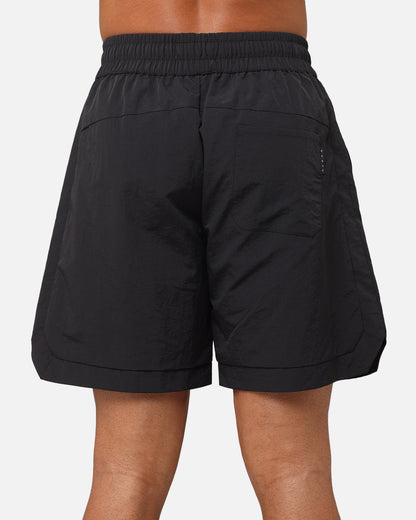 Saint Morta Gothic Monogram Nylon Shorts Black
