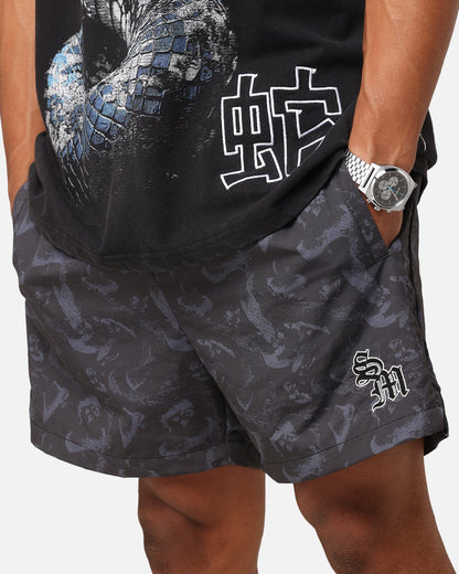 Saint Morta Year Of The Snake Nylon Shorts Black/Grey