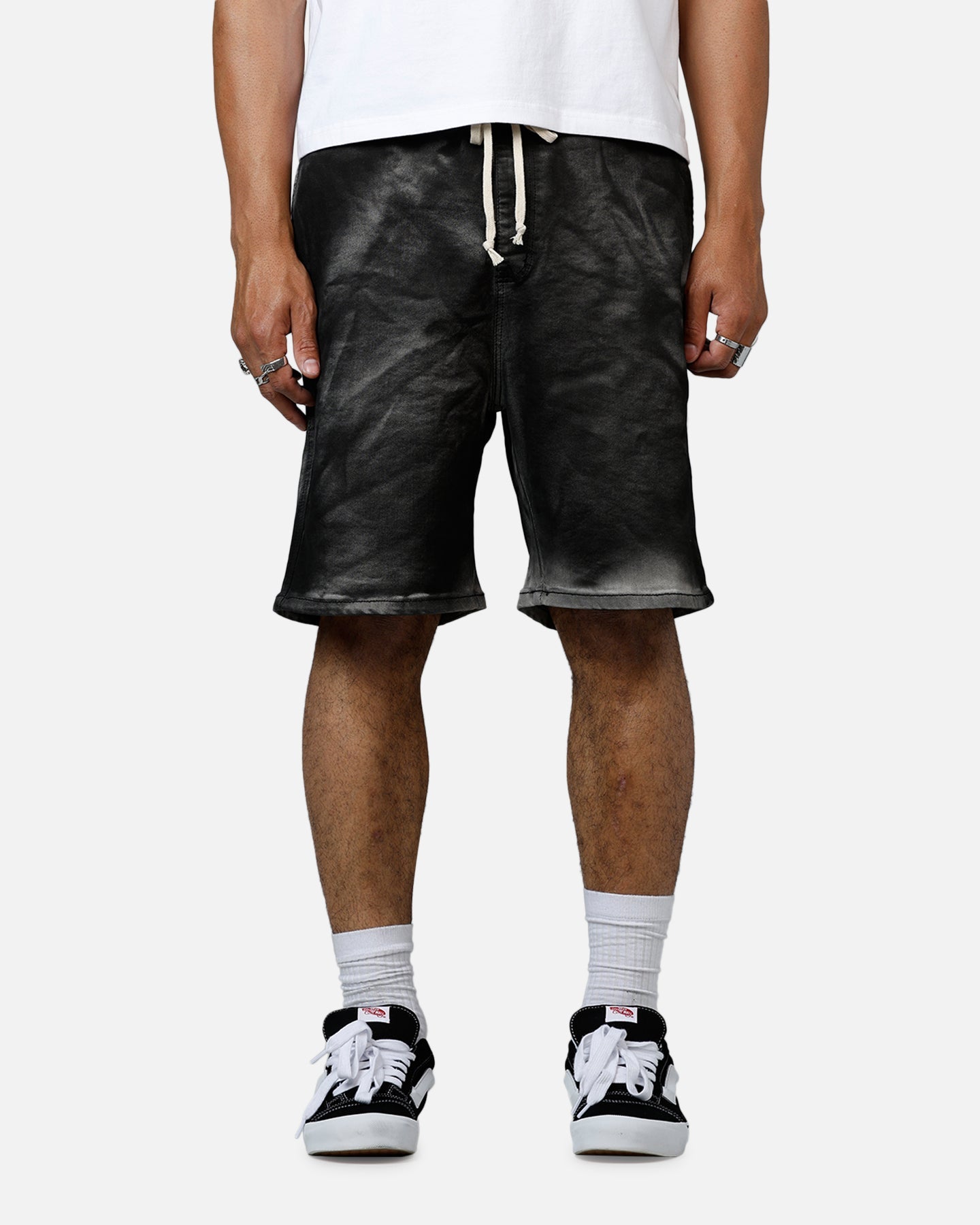 MNML Stone Charred Shorts Charcoal Grey