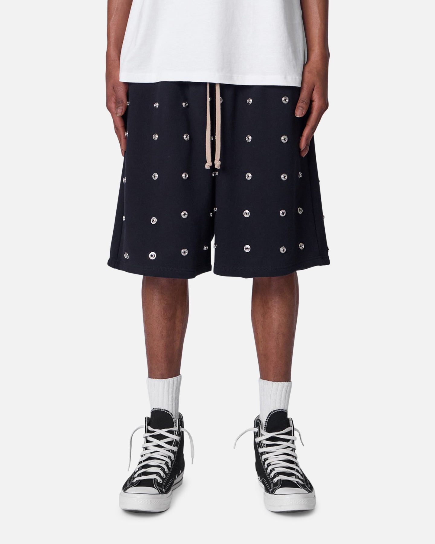MNML All Over Button Shorts Black