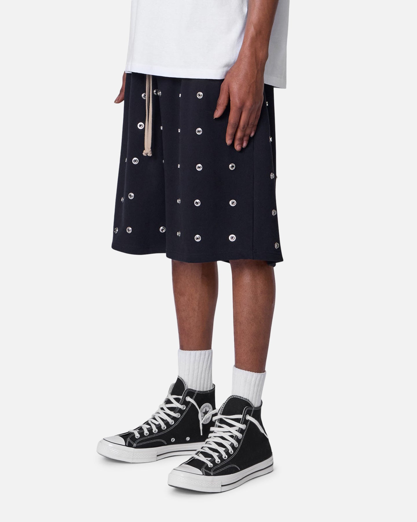 MNML All Over Button Shorts Black