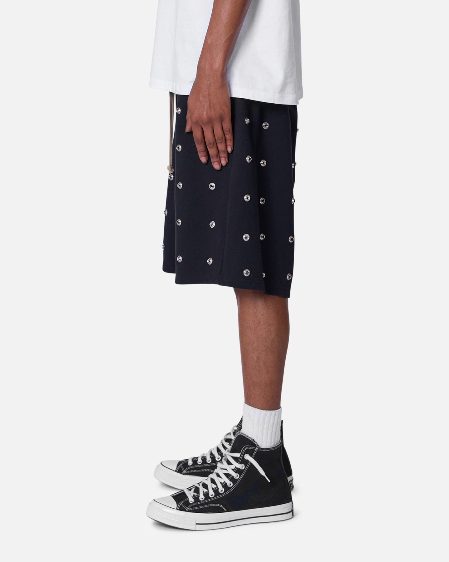 MNML All Over Button Shorts Black