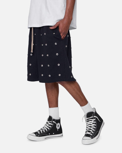 MNML All Over Button Shorts Black