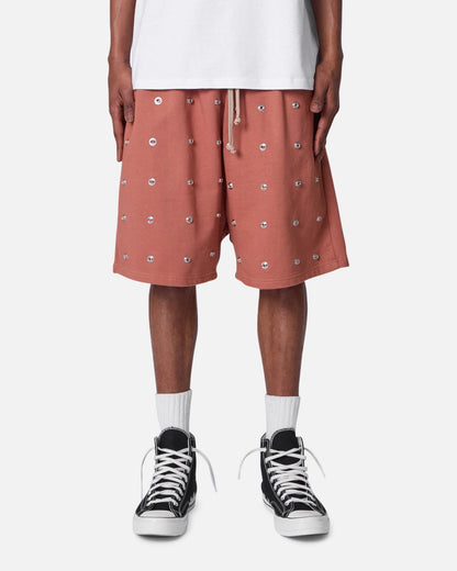 MNML All Over Button Shorts Rust