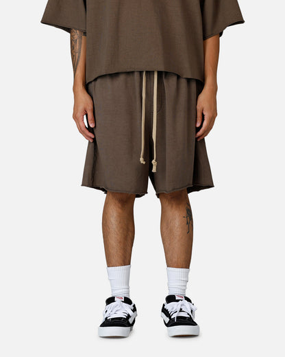 MNML Oversized Cargo Sweat Shorts Muddy Grey