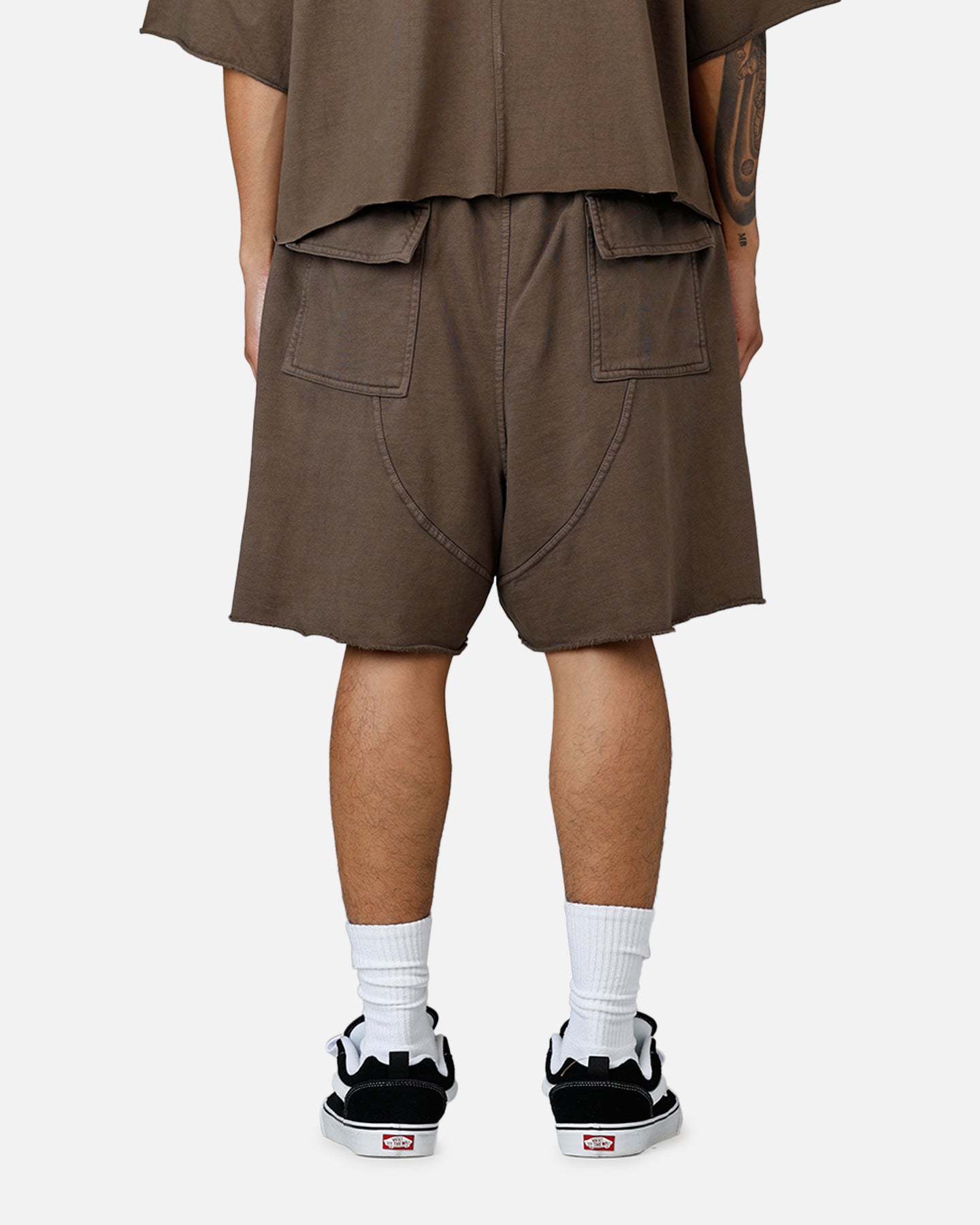 MNML Oversized Cargo Sweat Shorts Muddy Grey