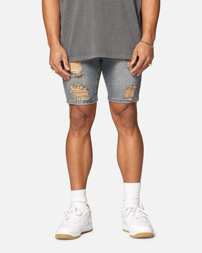 Saint Morta Dynasty Thrash V2 Denim Shorts Dirty Denim