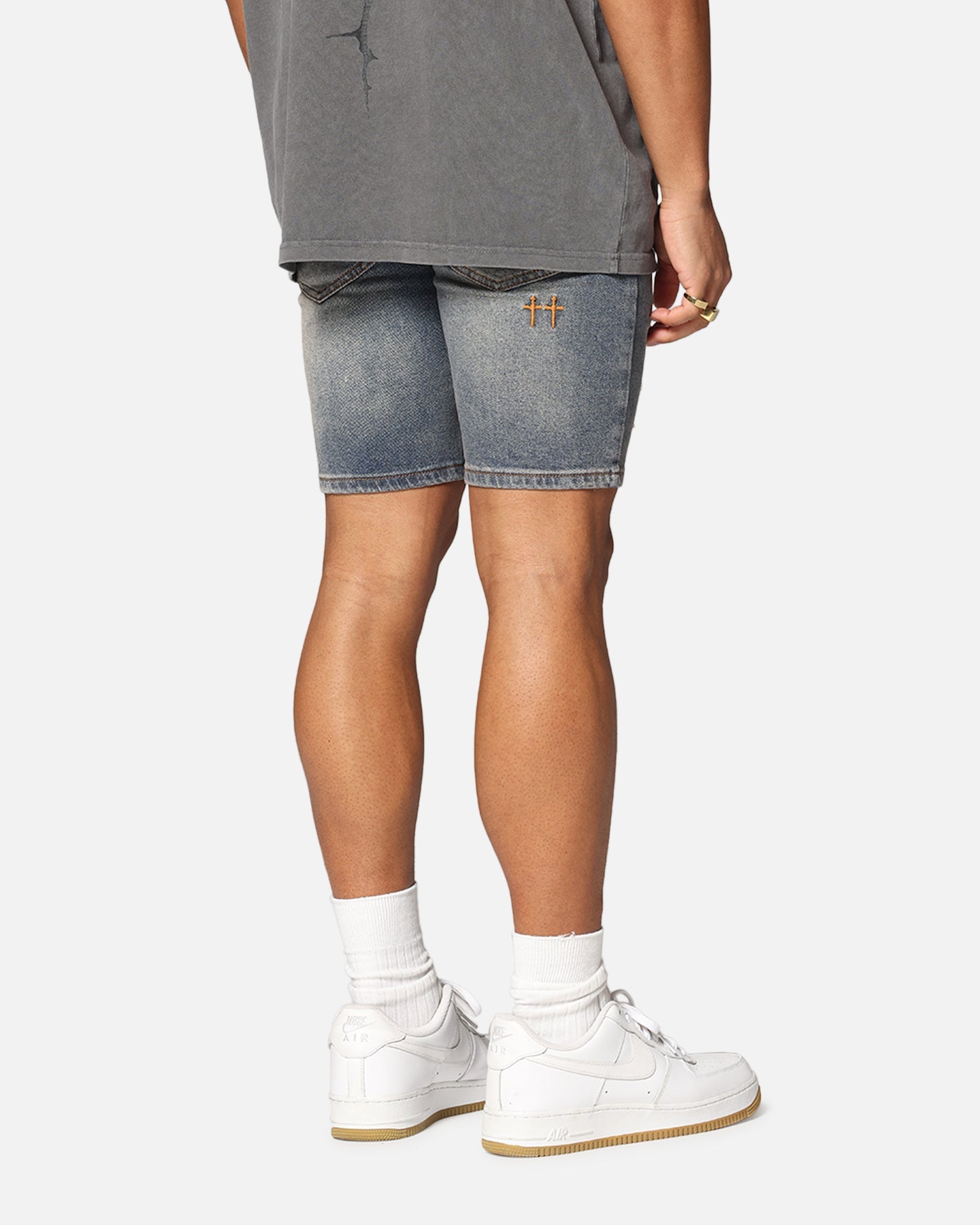 Saint Morta Dynasty Thrash V2 Denim Shorts Dirty Denim