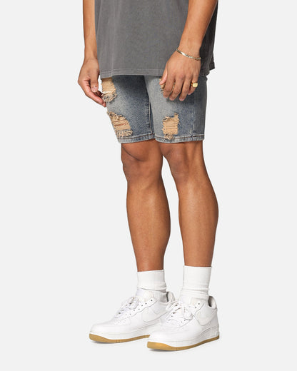 Saint Morta Dynasty Thrash V2 Denim Shorts Dirty Denim