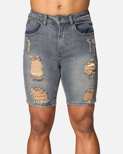 Saint Morta Dynasty Thrash V2 Denim Shorts Dirty Denim
