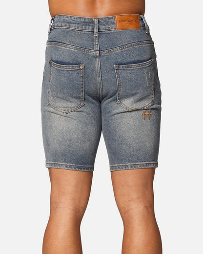 Saint Morta Dynasty Thrash V2 Denim Shorts Dirty Denim