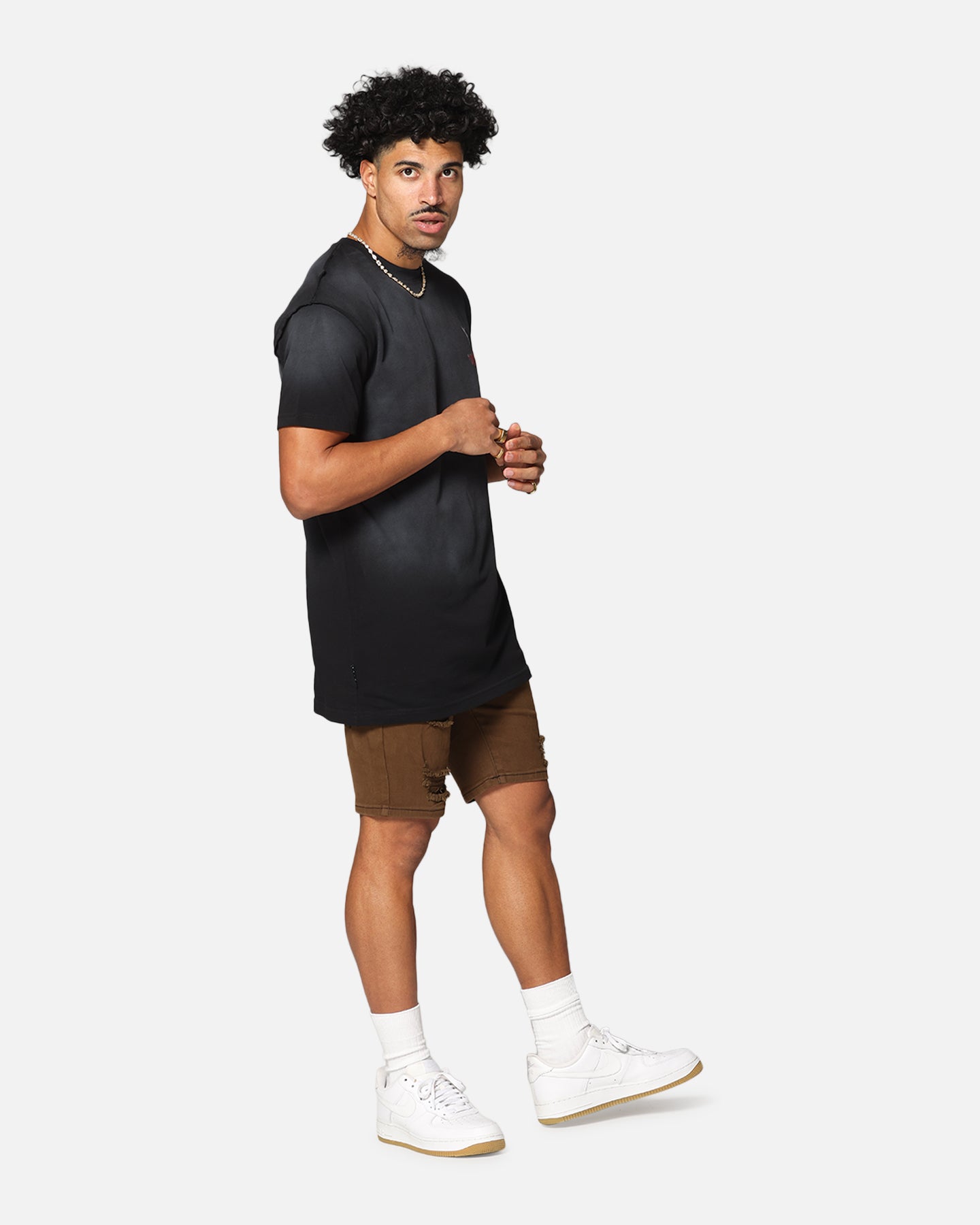 Saint Morta Dynasty Thrash V2 Denim Shorts Vintage Brown