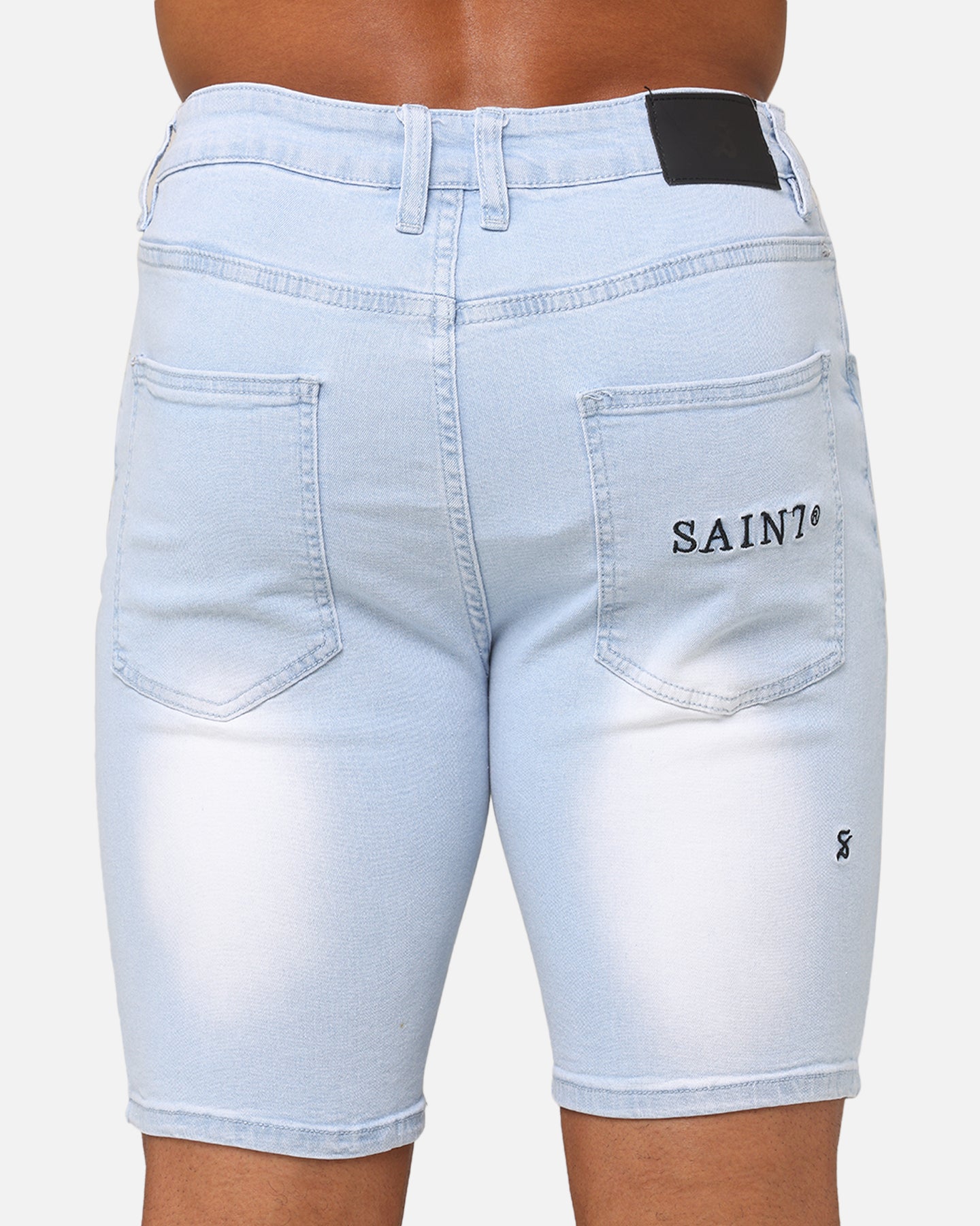 Saint Morta Dynasty Denim Shorts Pale Blue