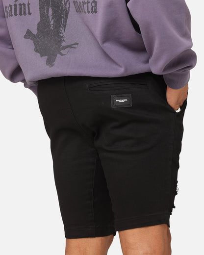 Saint Morta Annex V2 Denim Shorts Black