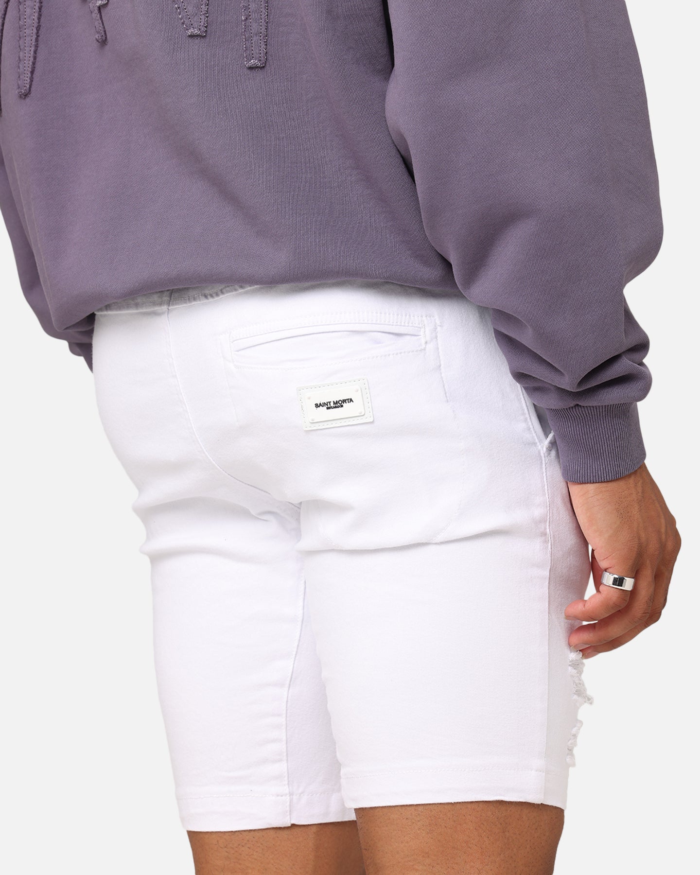 Saint Morta Annex V2 Denim Shorts White