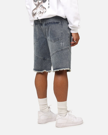 Saint Morta Armoury Baggy Denim Shorts Dirty Denim