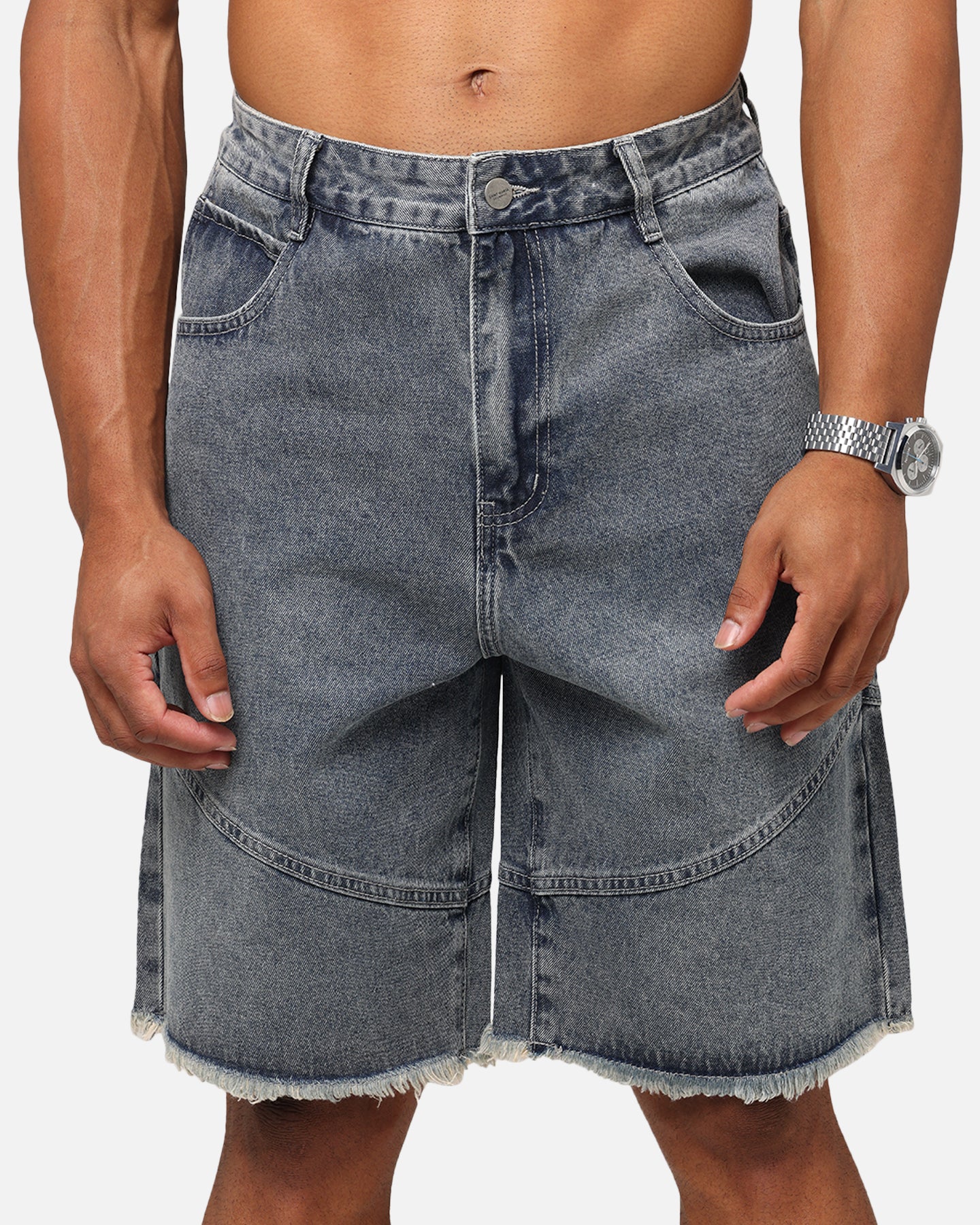 Saint Morta Armoury Baggy Denim Shorts Dirty Denim