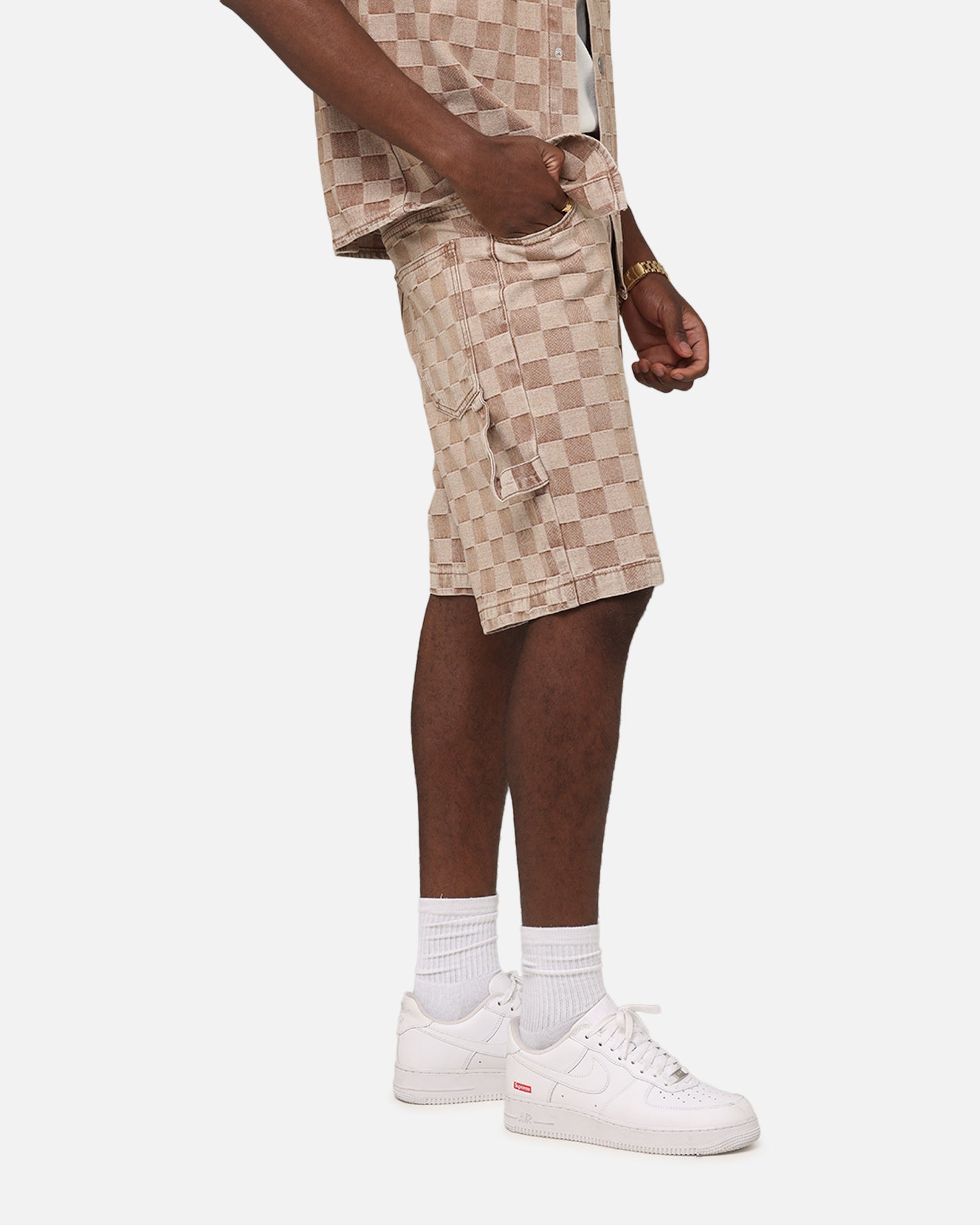 XXIII Checker Board Jort Tan