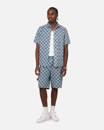 XXIII Checker Board Jort Blue