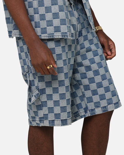 XXIII Checker Board Jort Blue