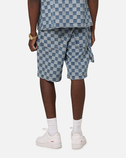 XXIII Checker Board Jort Blue