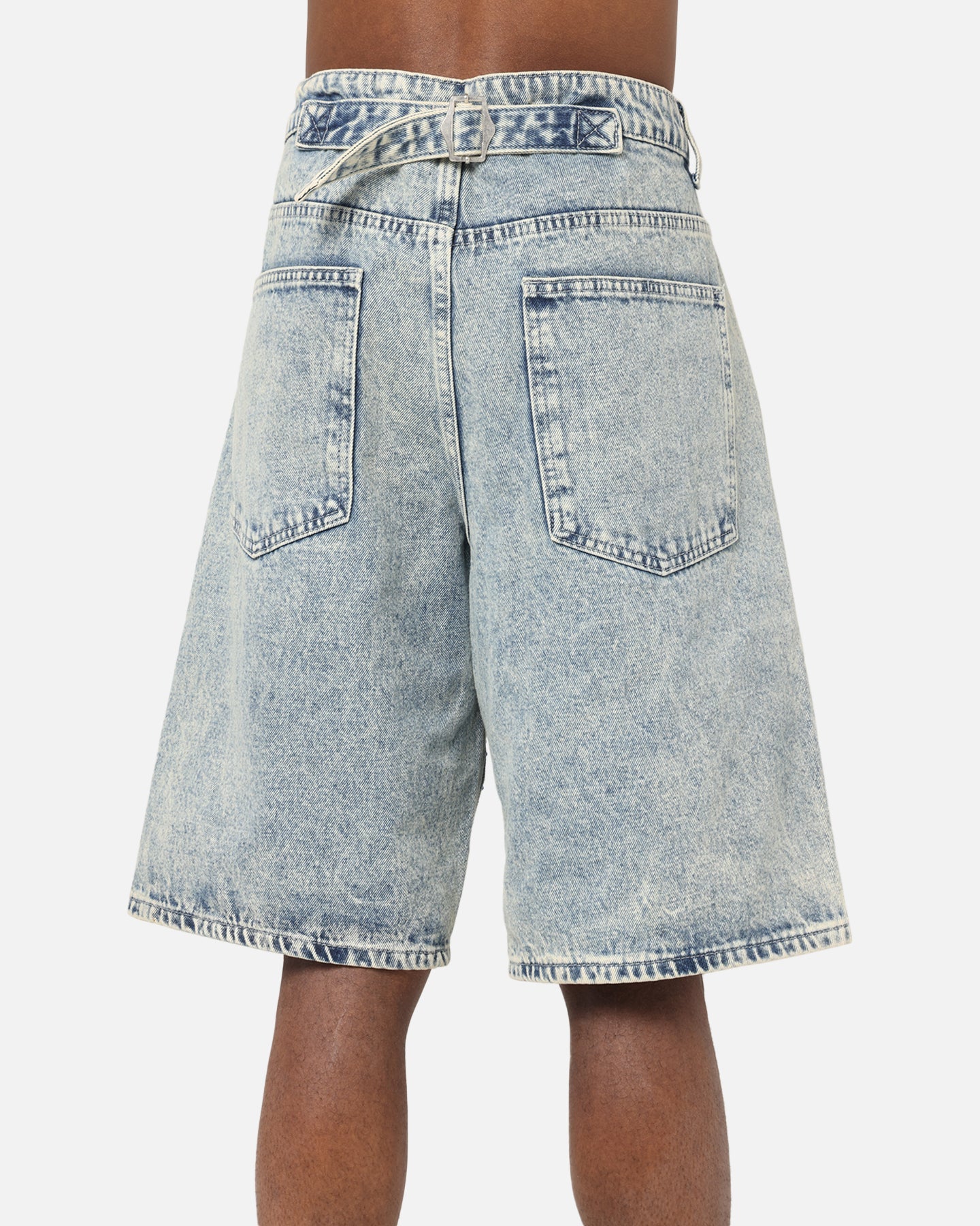 XXIII Diamond Buckle Back Jorts Blue Stonewash