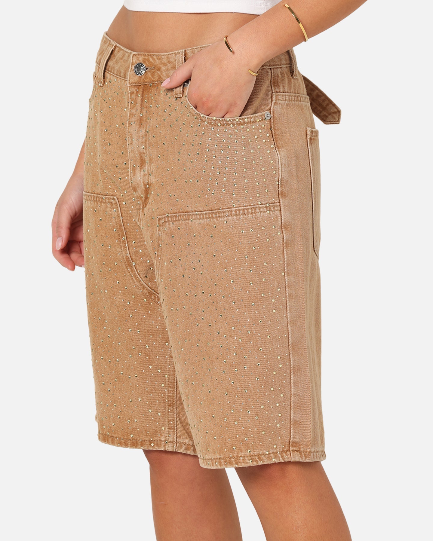 XXIII Diamond Buckle Back Jorts Vintage Sand