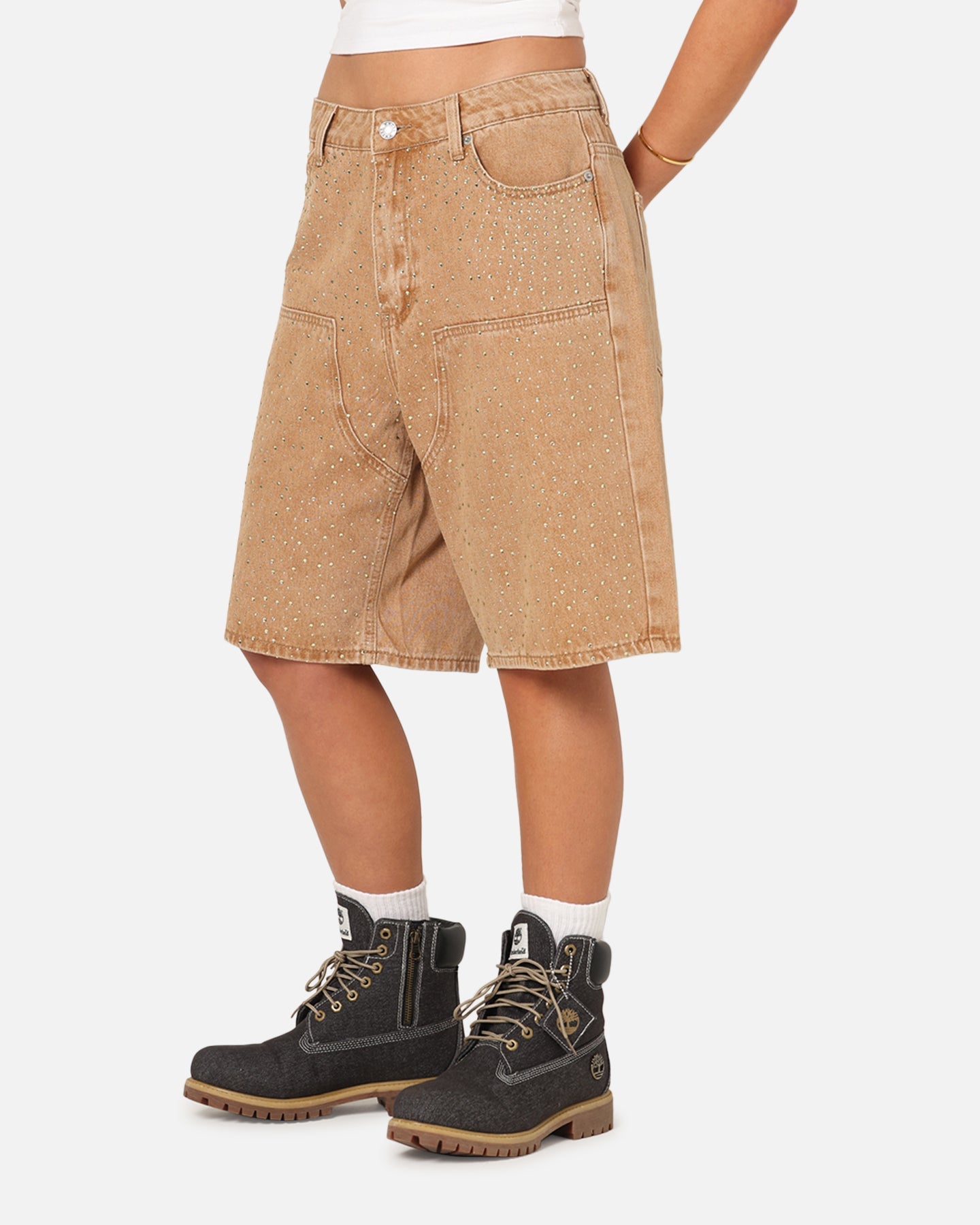 XXIII Diamond Buckle Back Jorts Vintage Sand