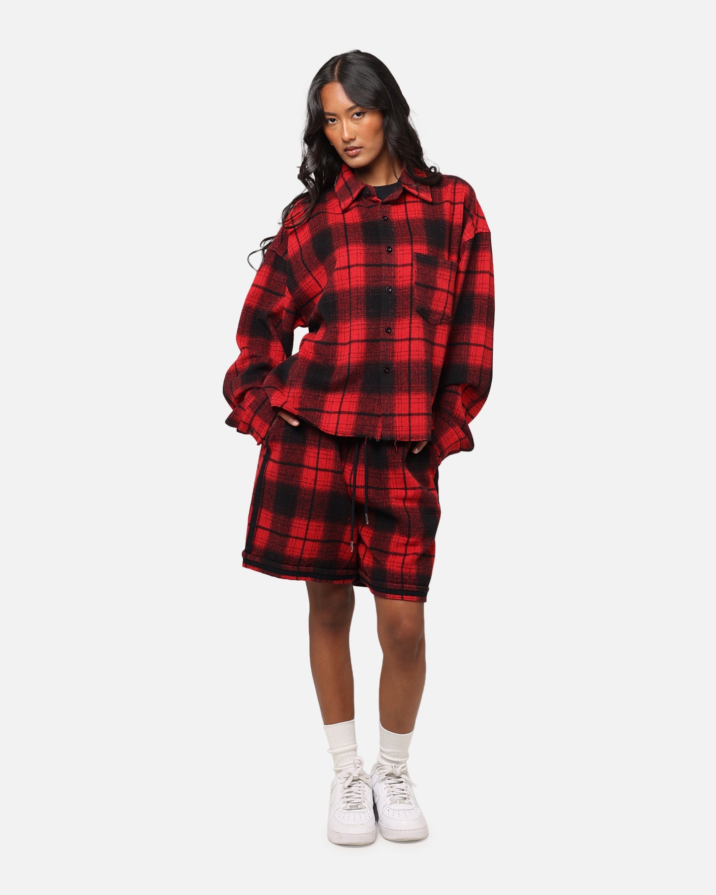 XXIII Plaid Ball Shorts Red