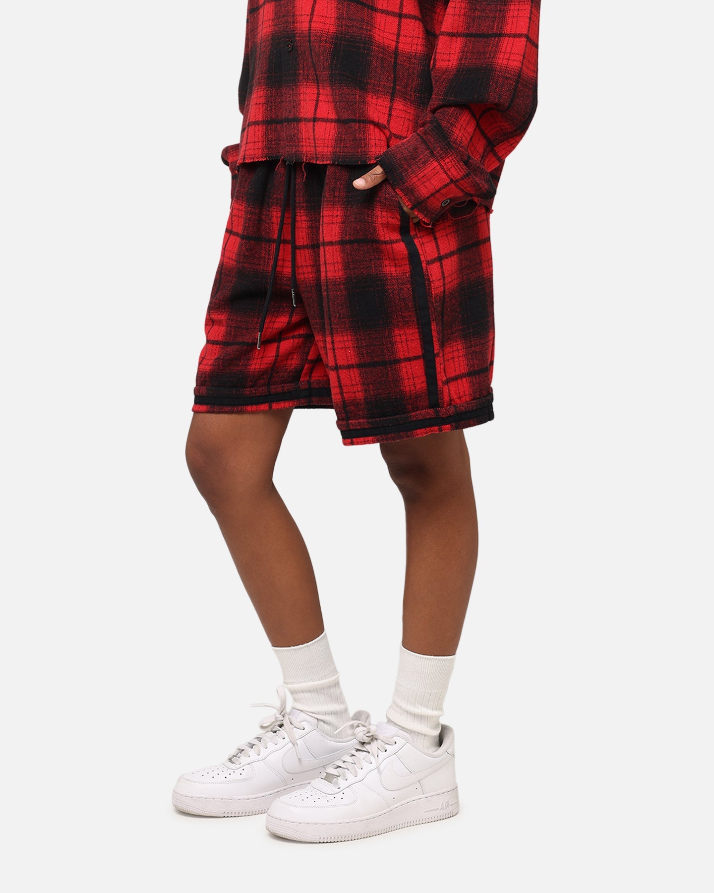 XXIII Plaid Ball Shorts Red
