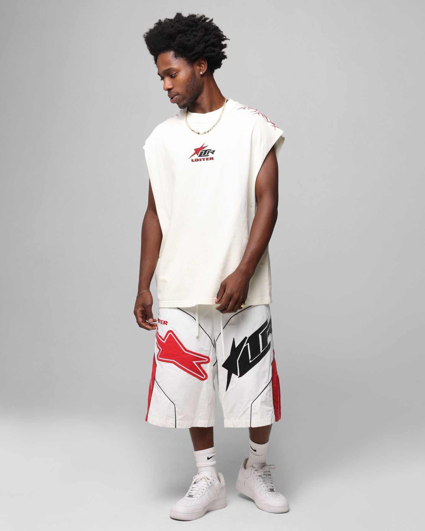 Loiter Motocross Shorts White