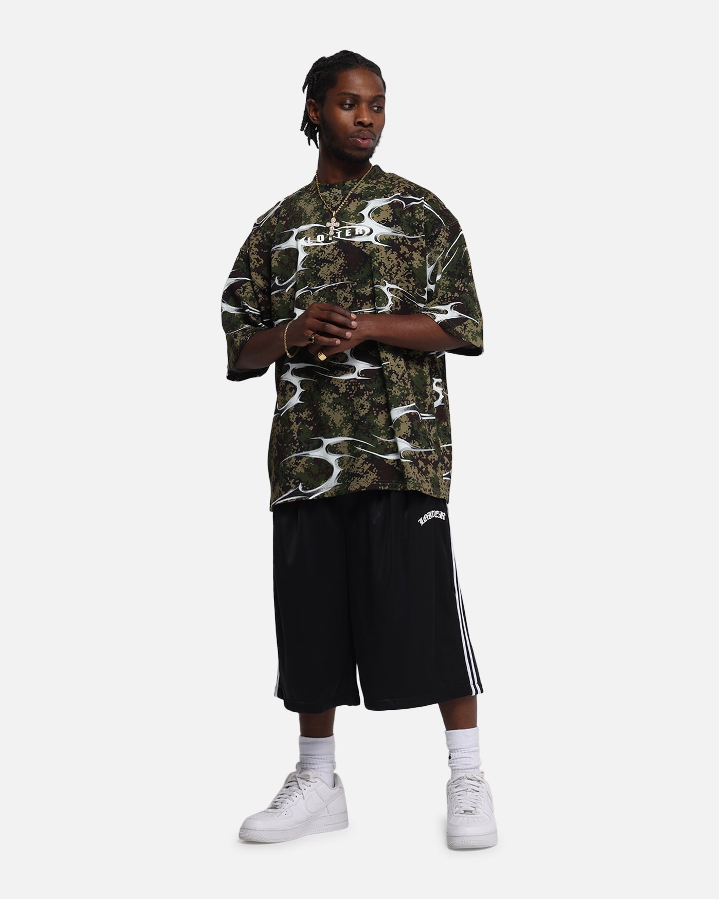 Loiter Track 3 Quarter Shorts Black