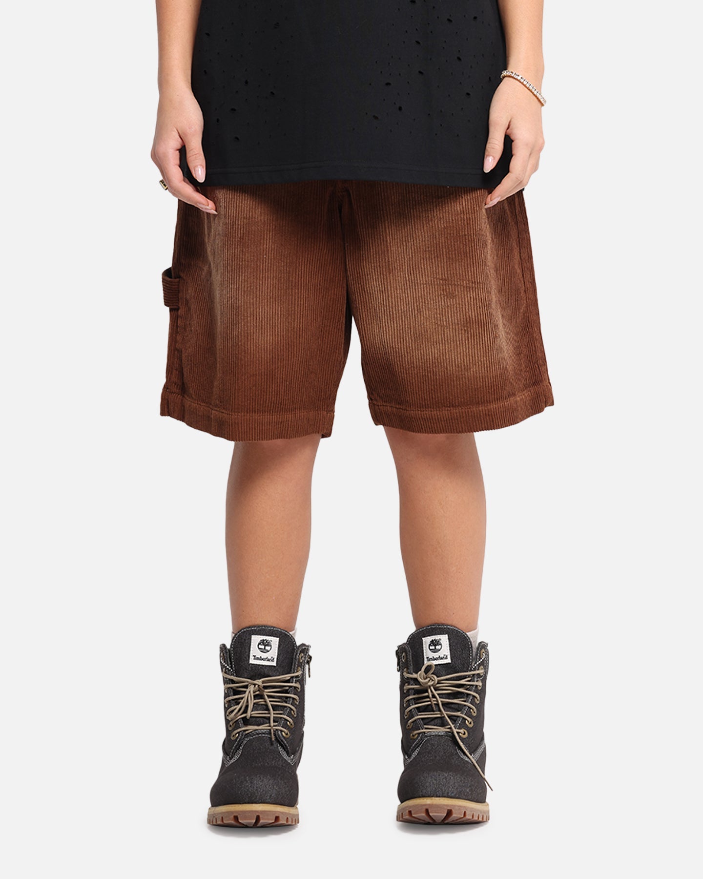 XXIII Corduroy Wash Jorts Brown