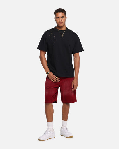 XXIII Corduroy Wash Jorts Burgundy