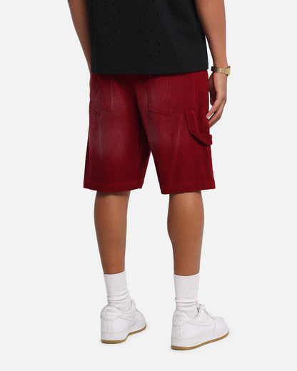 XXIII Corduroy Wash Jorts Burgundy